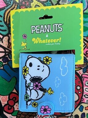 Peanuts Blue Snoopy Floral Wallet